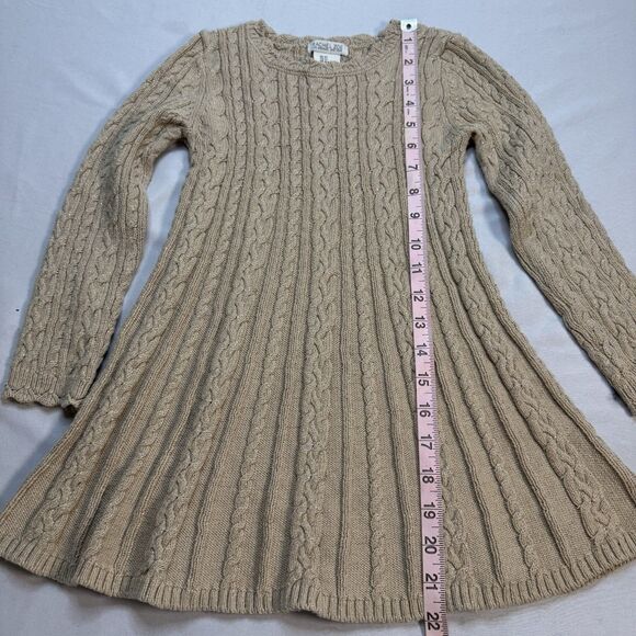 Rachel Zoe Girls Sweater Dress Size 5 & Sugar Gold Flats Shoes 11 Bundle Holiday - Picture 6 of 16